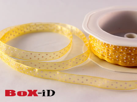 Voile dots 15 jaune 10mm x 20m